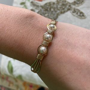 Ronaldo Pearl and Gold Bracelet